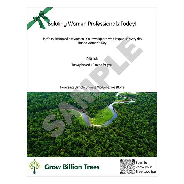 Trees for Women Colleagues on Women's Day (8th Mar)