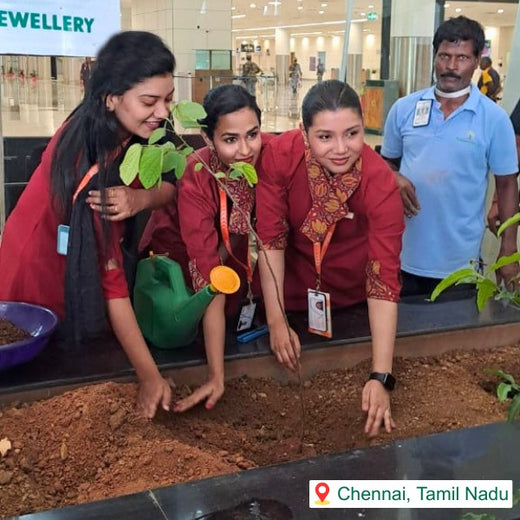 Sky High, Earth Deep: Air India’s Multi-City Tree Plantation for Earth Day – Planting