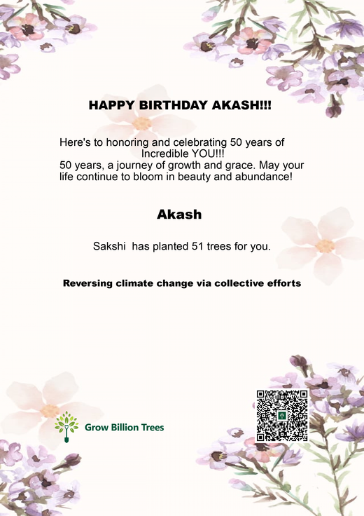 Sakshi’s Thoughtful Gesture: Nurturing Nature for Akash’s 51st Birthday – Planting
