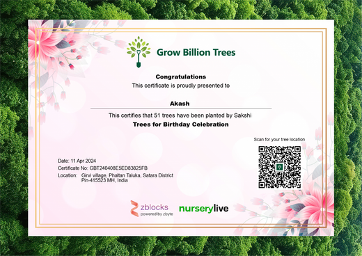 Sakshi’s Thoughtful Gesture: Nurturing Nature for Akash’s 51st Birthday – Planting