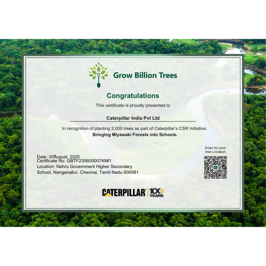 Caterpillar's Legacy: A Learning forest in Chennai Nanganallur – 6 months