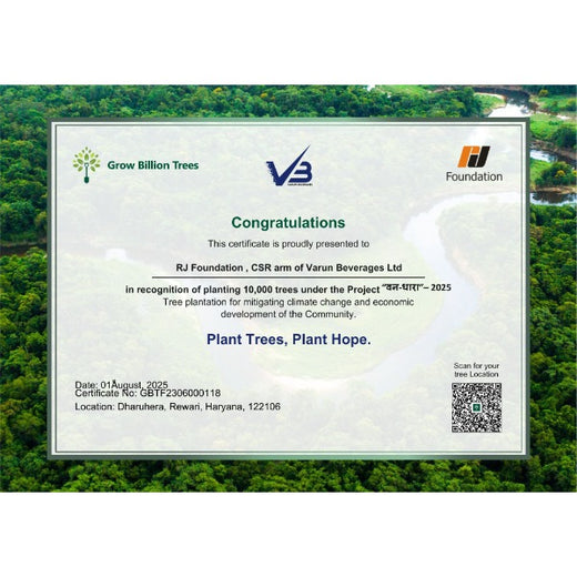 Varun Beverages Ltd through CSR Arm RJ Foundation: Project Van Dhara – Planting