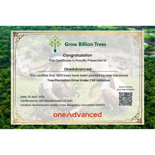 Growing Sustainability: OneAdvanced’s Green CSR Initiative – 6 months