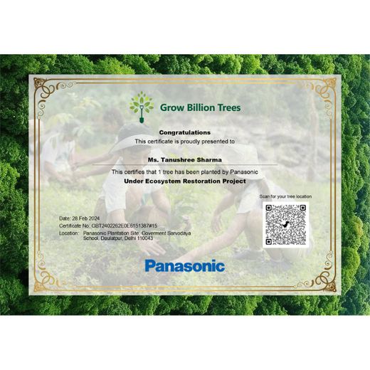 Shaping Tomorrow: Panasonic Green Impact Pledge – Planting