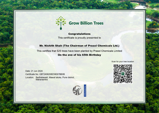 Celebrating Leadership: Prasol Chemicals’ Initiative at 65th Birthday – Planting
