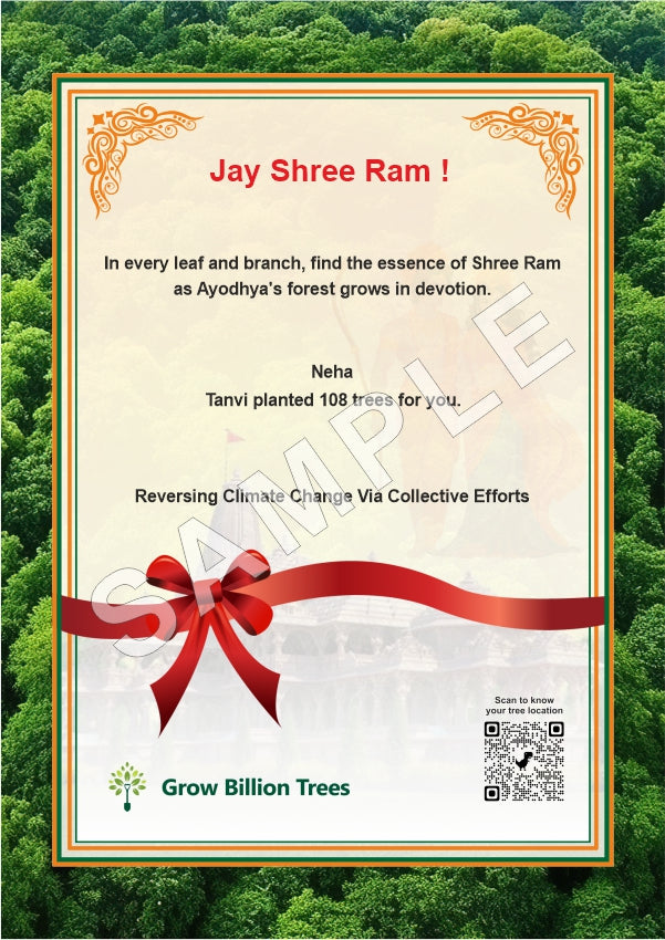 Trees for Shree Ram in Ayodhya Ji